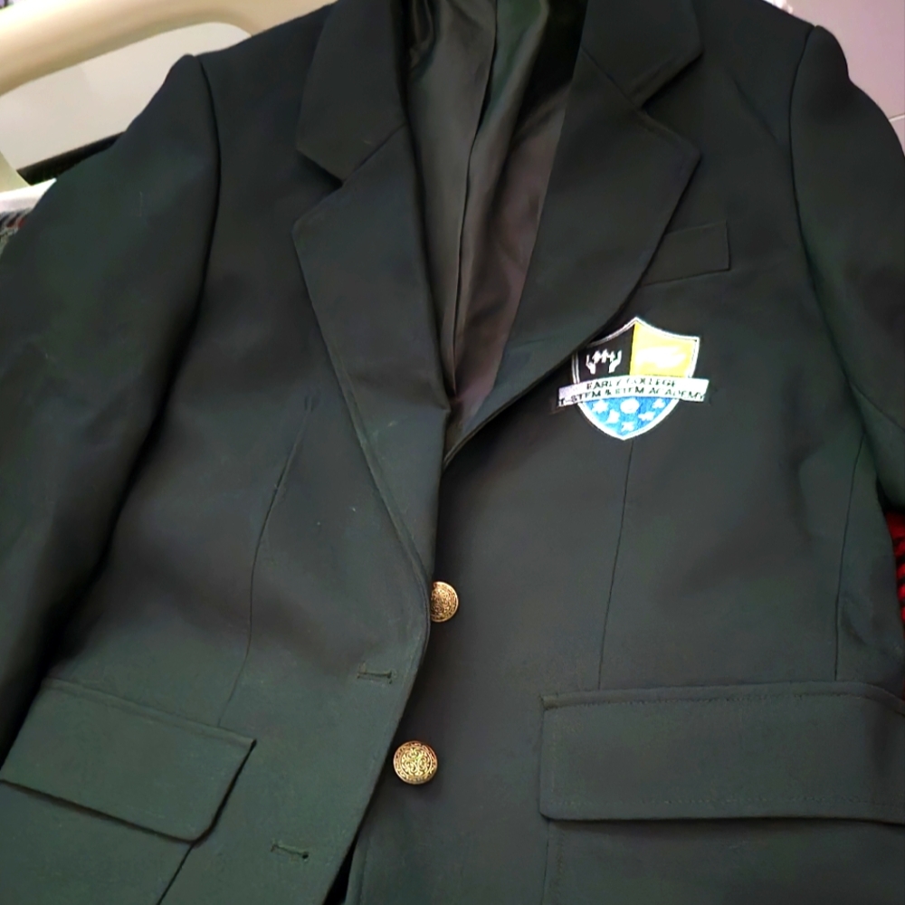 Black Blazer with Gold Buttons and Crest